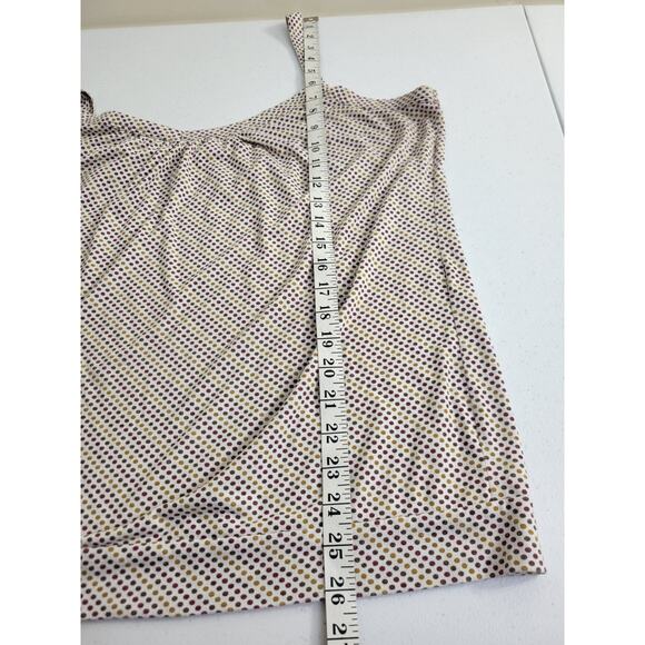 Vintage Maurices 90s Brown Mini Polka Dot Sleeveless Tank Top Women's Size 1X - Picture 4 of 9